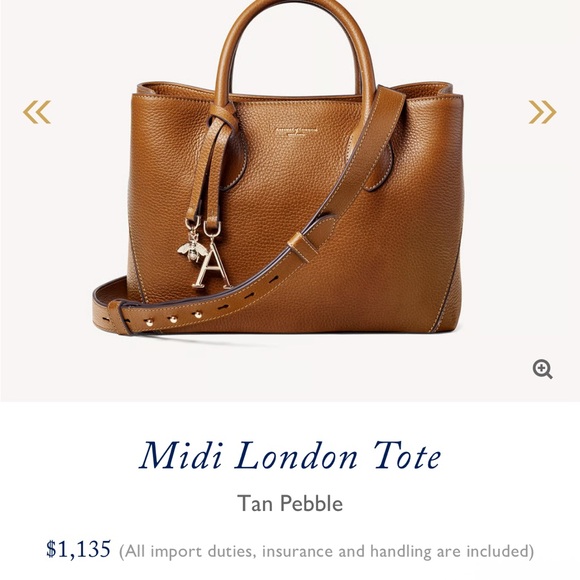 Aspinal London Tote Bag in Tan Pebble Leather - Like New! - Picture 13 of 13